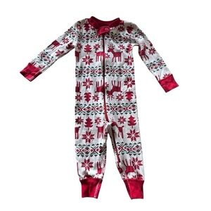 Hanna Andersson 80 Christmas Pajama Baby Boy Girl 18-24M 100% Organic Cotton
